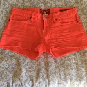 Lucky Brand jean shorts. Salmon color